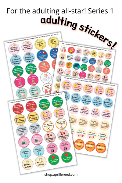 Adulting Stickers Series 1 - Great Job! (40+ Sticker Design